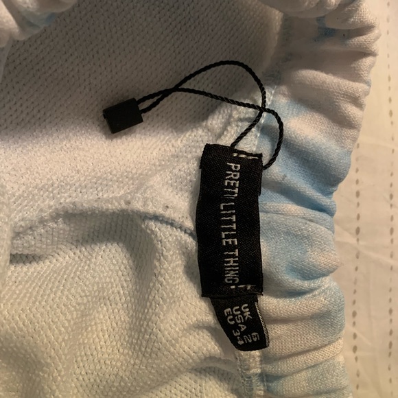 Pretty Little Thing baby blue tie dye sweatpants - Picture 2 of 4